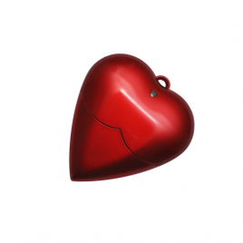 пластиковая флешка, Love, сердце, красная