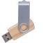 деревянные флешки Lux Wood, поворотная, бежевые