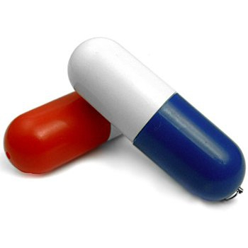 Пластиковая флешка Pills, с крышкой фото 3