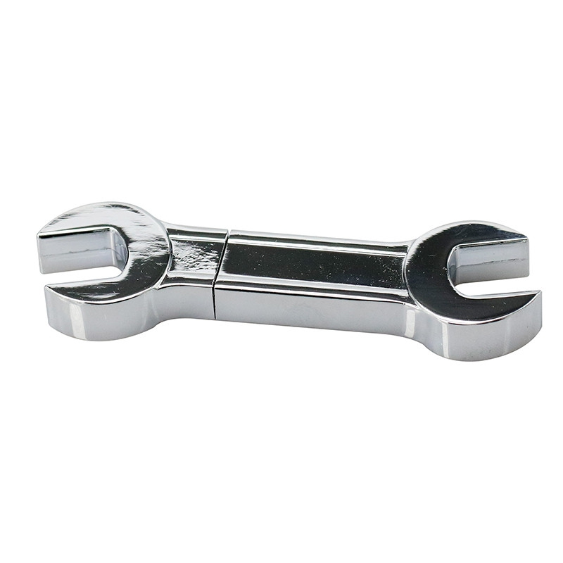 Металлическая флешка 2 Wrench гаечный ключ, серебристая фото 13